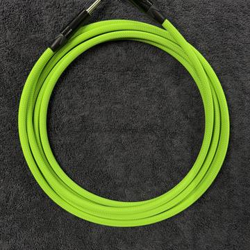 Kabel instrumentalny Jack-Jack – 3,6m zielony — zwinięty kabel