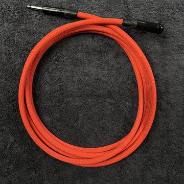 Kabel instrumentalny Jack-Jack – 3,6m czerwony — zwinięty kabel